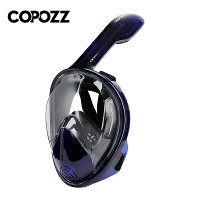 COPOZZ Professional Snorkeling Diving Mask Underwater Scuba Full Face Snorkel Mask Anti Fog Goggles for Adult Swimming Equipment
