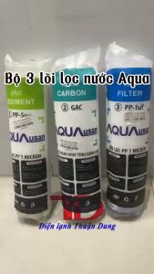 Bộ 3 lõi lọc nước Aqua 123 linh kiện thay thế dành cho máy lọc nước RO - Điện Lạnh Thuận Dung