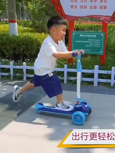 Kid Scooters with footrest Dual use standing & sitting Adjustable 3-speed Reinforced base For Ages 2–12