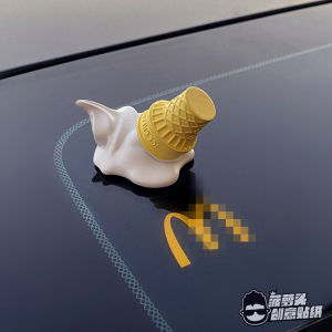 Dropped Ice Cream Mji Cone Original Ice Cream Car Motorcycle Creative Funny Ornaments Car Body Decorations