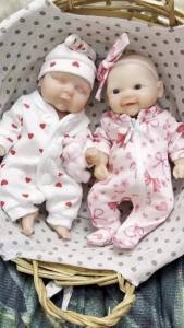1 PCS /2 Styles Washable 20CM Mini bebe reborn de silicona Girl Dolls With Paint Skin Soft Touch Handmade Newborn Silicone Dolls