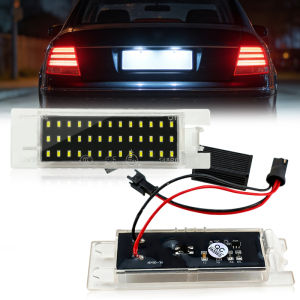 2pcs LED Number License Plate Light for Opel Astra K J H Corsa D E C Meriva A B Vectra C Zafira B Insignia Adam or Vauxhal White