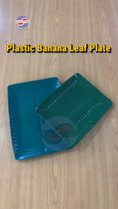 MAXONIC PLASTIC BANANA LEAF PLATE / PINGGAN NASI LEMAK DAUN PISANG | PINGAN SATAY & NASI | PINGGAN NASI KANDAR/MAMAK