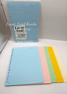 Loose Leaf A5 Rainbow Koala 50 lembar / Isi Binder Isi Loose Leaf Warna