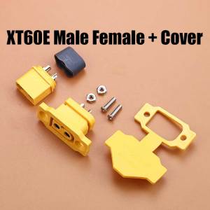 XT60E-F.B Model Airplane Battery Gold-plated 30A High Current Female Plug Mountable XT60E Connector Black / Yellow