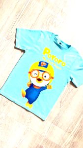 Baju Kaos T-Shirt Pororo Little Pinguin Kartun Bayi Anak Dewasa BIG SIZE