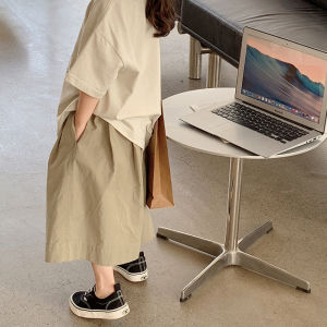 กางเกงลำลองผ้าฝ้ายผสมสไตล์เกาหลีสำหรับเด็กผู้หญิง กางเกงขายาวสามส่วนหลวมบาง กางเกงกระโปรงฤดูร้อนสำหรับเด็กโต คุณภาพระดับ B