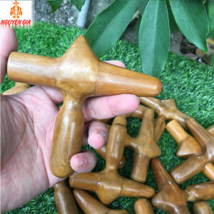 Búa Gõ Huyệt Gỗ Bách Xanh 12x12cm – Dụng Cụ Massage Cầm Tay Gõ Nhẹ Day Ấn Nguyễn Gia