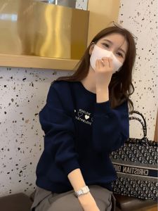 แบรนด์พรีเมี่ยม Thin Pure ผ้าฝ้าย เสื้อสเว็ตเชิ้ต ผู้หญิง หลวม แจ๊กเก็ต หนาขึ้น คอกลม ใส่สบาย ผ้าฝ้าย ด้านใน ฤดูใบไม้ผลิ ฤดูใบไม้ร่วง