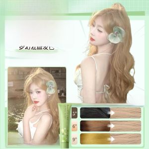Natural Milk Tea Sand Gold Hair Dye for Men And Women No-itch Plant-Based Permanent Hair Coloring Glossy Shine Hairspray
