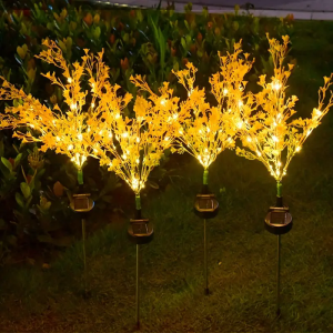 other | Solar-Powered Garden Lights Lawn Pathway Decorative Lights for Outdoor Yard and Patio Ambiance Oilseed Rape Landscape Lights
