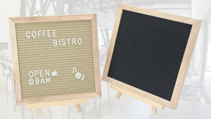 Printing View - INS Message Felt Board Wood Frame Khaki/Black