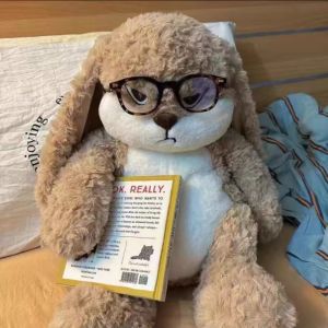 35cm Angry Rabbit Plush Toy Cute Long Eared Rabbit Stuffed Animals Soft Plush Children Gifts Doll Room Decor Birthday Gifts