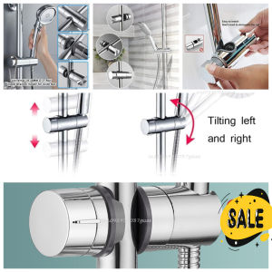 1pc Universal Shower Head Holder Adjustable 18~25mm ABS Chrome Shower Rail Holder Bathroom Accessories Shower Mounting Brackets