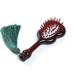 Portable Pocket Size Mini Banana Fan Brush Green Sandalwood Purple Sandalwood Airbag Cushion Comb Change Color Wood Comb