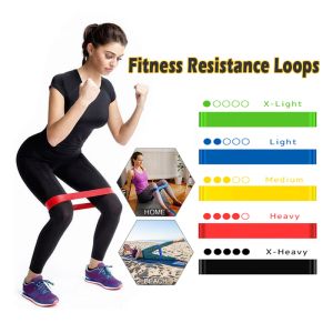 Resistance Bands 5 pcs Set Fitness Loops Yoga Belt Yoga Pilates Sport Training Rubber Elastic Band Exercise Bands Stretch Pull Up Latex Exercise Training Workout Home Gym Elastic Loops Gym Equipment Hip Circle ﻿