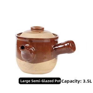gumahus | Multi-use Sand Pot Cookware for Stewing Simmering and Boiling Clay