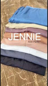 Jennie Knit Pants - Celana Kulot Highwaist Knit Kancing 2
