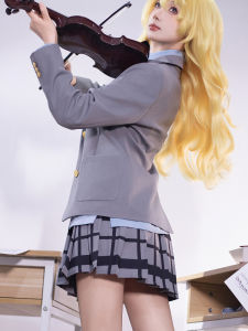 April Is Your Lie Cosplay Costume School Uniform JK Uniform Keiko Miyano Long Sleeve Anime Cartoon Cosplay Womens Set
