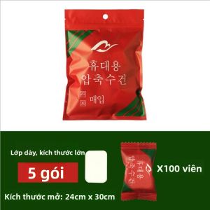 MONLEYTA | Khăn lau mặt dạng nén dày đi du lịch cầm tay túi đựng dùng một lần cotton mềm dùng khô và ướt khăn lau mặt