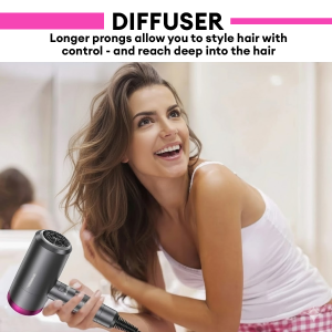 Vermax Ionic Hair Dryer Blower 3-Temps 1600W High Power  Low-Noise & Fast Dry Strong Air Portable