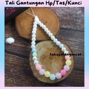 Tali Hp -Strap Gantungan HP Manik Bola Jelly/Gelang Hp Gantungan Tas/Kunci/Lanyard HP Jelly aestetik