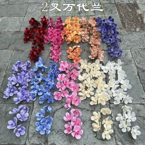 Modern Style White Wedding Decoration Artificial Orchids Bifurcated Wanbai Lan Garden Wind Wedding Flower Arrangement Background Decor Silk Flowers