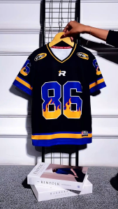 SWITCO | Kaos Jersey Anak Number 86 Laki Laki Bahan DryFit Brazil Full Printing Casual Rugby Retro Streetwear Vintage Hockey Perempuan