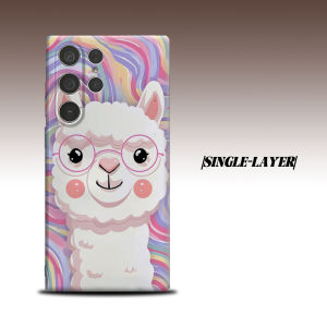 Rainbow Llama For Samsung Galaxy S26 S25 S24 A56 A36 Dual Layer Luxury Fashion Full Lens Protective Case
