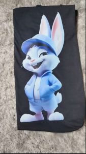 Kaos Pria Premium 3 Dimensi Tshirt 0blong Animasi Blue Rabbit Katun 24s 100% H081 By Hans & co