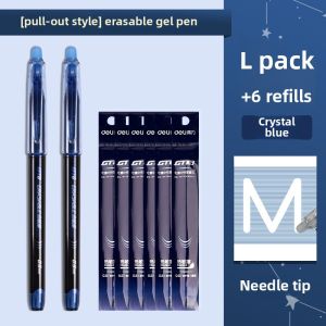 Deli Erasable Ballpoint Pen for Primary School Students Push-Type Water Wipe Magic Erase Pen Boys And Girls Can Use It