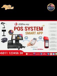 2Dfire P10 15.6" Dual Screen Multi Touch Screen Smart Pos System Cashier Machine Point Of SaIe Cash Register Operating System