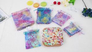 100 Chiếc Túi Quà Tặng Organza Màu Xanh Dây Rút Bao Bì Túi Đựng Trang Sức Kẹo Tiệc Cưới Lễ Tình Nhân Và Nhiều Hơn Nữa