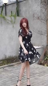 SV 6778 - Biorca Flo Dress | Silvervogue | Gaun Organza Lace Midi Pakaian Kasual Wanita