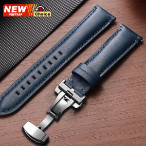 New Butterfly Clasp Fashion Band for Omega Strap 20mm 22mm 24mm for Seiko Smartwatch Leather for Samsung Galaxy4/5/6/7 40mm44mm