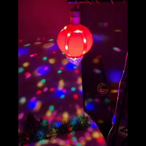 E27 RGB炫彩新年福字灯 E27 Lantern Bulb RGB Projection Rotating Light CNY Light CNY Lantern Chinese New Year 图案投影 Red Lantern