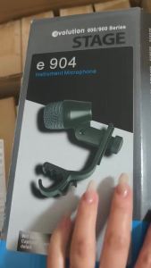 904 Instrument Microphone Drum Cardioid Wired Drum Microphone with Clip Arm Mount for Professional Recording Mic Plastick Shell