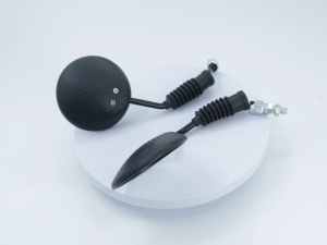 2PCS FOLDABLE CARBON SIDE MIRROR UNIVERSAL YAMAHA Clean Lens Adjustable