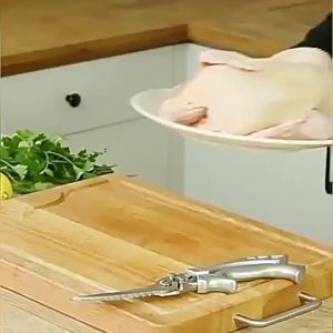 1/2 Chiếc Lò Xo Inox Kéo Nhà Bếp Đa Năng Cực Sắc Bén Để Cắt Gia Cầm Cá Xương Gà BBQ Dụng Cụ