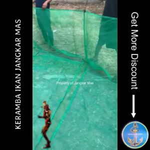 Jangkar mas - Keramba Ikan Bulat waring jaring kasa hijau siap pakai diameter 3 meter