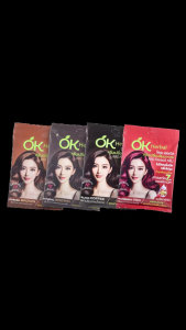 🔥แท้/ดีลสุดคุ้ม/ไลฟ์ทุกวัน🔥(กล่องx6ซอง) OK Herbal Hair Color Cream ครีมย้อมสีผม (L)