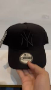 Topi Baseball N-Y Cap Hat Pria Wanita Keren / Topi Distro Fashion Full Black Material Catton Premium (COD)