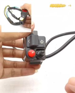 Satu Paket Saklar Motor Kanan dan Kiri 3 Tombol Universal paket kumplit -SOJ-