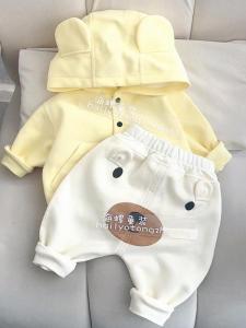 ชุดกีฬาเด็ก ชุดสเวตเตอร์ ชุดฤดูใบไม้ผลิและฤดูใบไม้ร่วง ชุดสองชิ้น สำหรับเด็กชายและเด็กหญิง ชุดฤดูใบไม้ร่วงสำหรับเด็กผู้หญิง