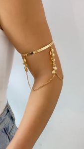 Gelang Lengan Atas Wanita Rantai Rumbai Emas Kupu Kupu Bintang Gelang Manset Arm Bracelet Gelang Belly Dance