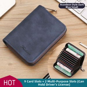 JIFANPAUL | Retro Multi-Card Wallet Anti-Magnetic Anti-Scanning Credit Card Case Compact