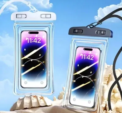 waterproof phone pouch with string swinming diving