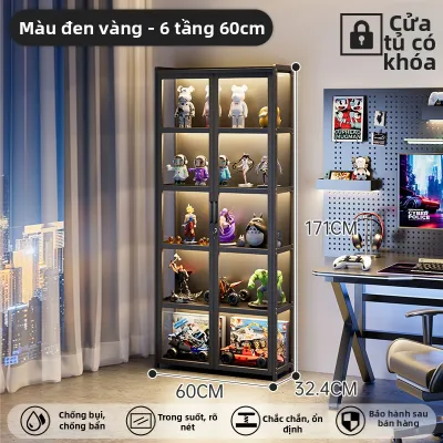 ZHUSHANXIA | Tủ Kính Acrylic Nhiều Tầng Có Khóa