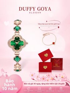 DUFFY GOYA | Đồng Hồ Nữ Cao Cấp Clover Đính Viền Chống Nước