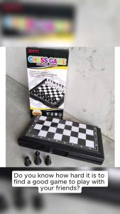 Compact Folding Chess Set for Kids - 17x18cm Portable Strategy Game for Children 6+ Years